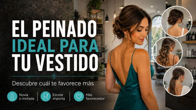 Peinado ideal según el vestido para una boda o evento
