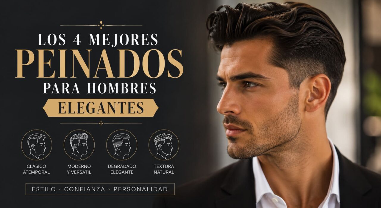 Peinados para hombres elegantes con estilo moderno, degradado profesional y acabado sofisticado