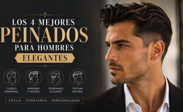 Peinados para hombres elegantes con estilo moderno, degradado profesional y acabado sofisticado