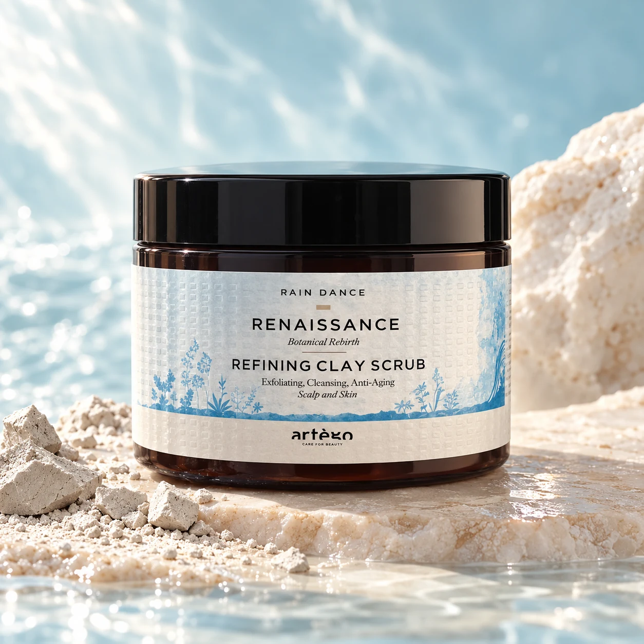 Artègo Rain Dance Renaissance Refining Clay Scrub 200 ml en imagen comercial